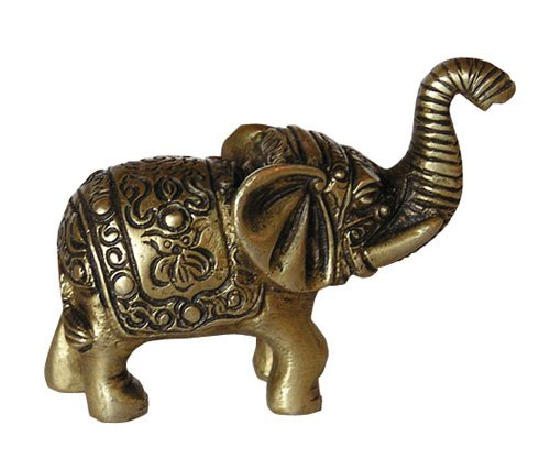 Baby Elefant mit Gravur aus Messing, 7 cm